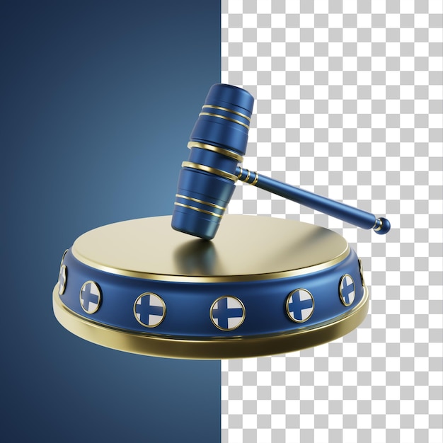 PSD justice finland flag 3d rendering