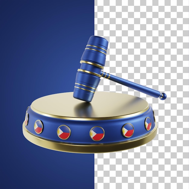 Justice philippine flag 3d rendering