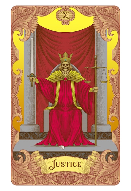 PSD justice tarot illustration