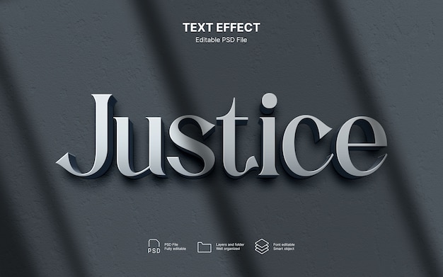 Justice text effect