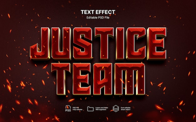 justice text effect