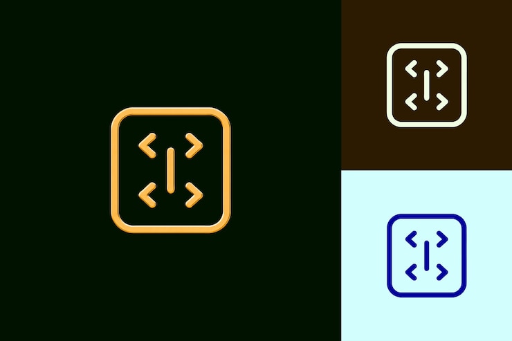PSD justify icon with a few lines outline and a small arrow poin abstract minimalist icon designs
