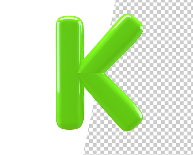 k brief groene tekst 3d render