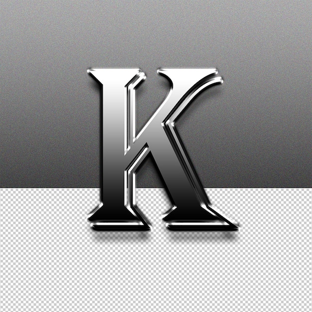 PSD k letter text effect