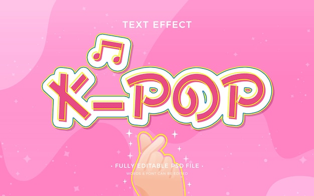 PSD k-pop teksteffect