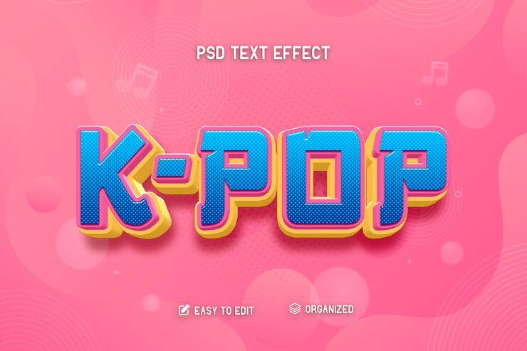 PSD k-pop текстовые эффекты psd