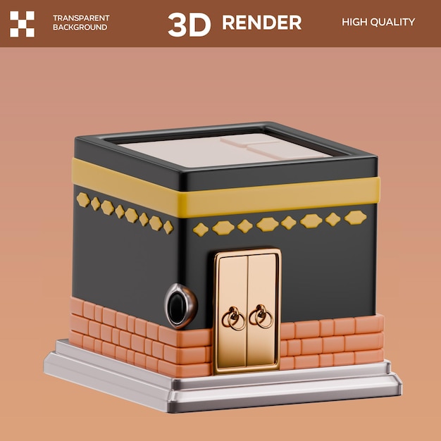 Kaaba 3D icon Illustration