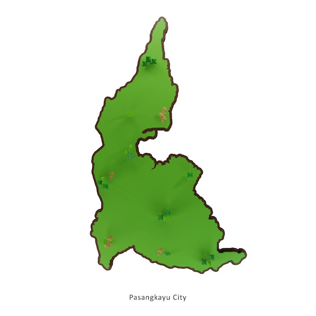Kaart van de stad pasangkayu
