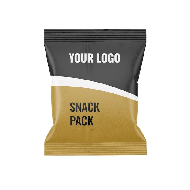 PSD kaft snack pack mockup exclusieve testmodellen voor branding en verpakkingsontwerp