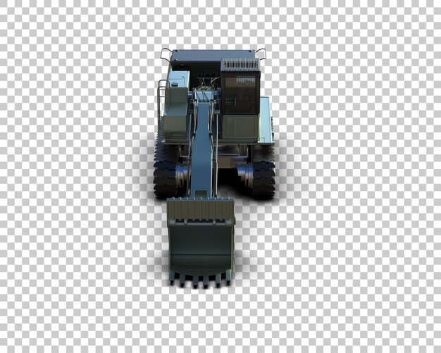 Kaivinkone eristettynä taustalla 3d-renderöitynä kuvituksena