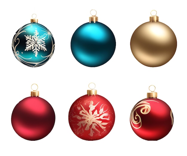 PSD a kaleidoscope of christmas cheer with colorful decorations and festive baubles set transparent