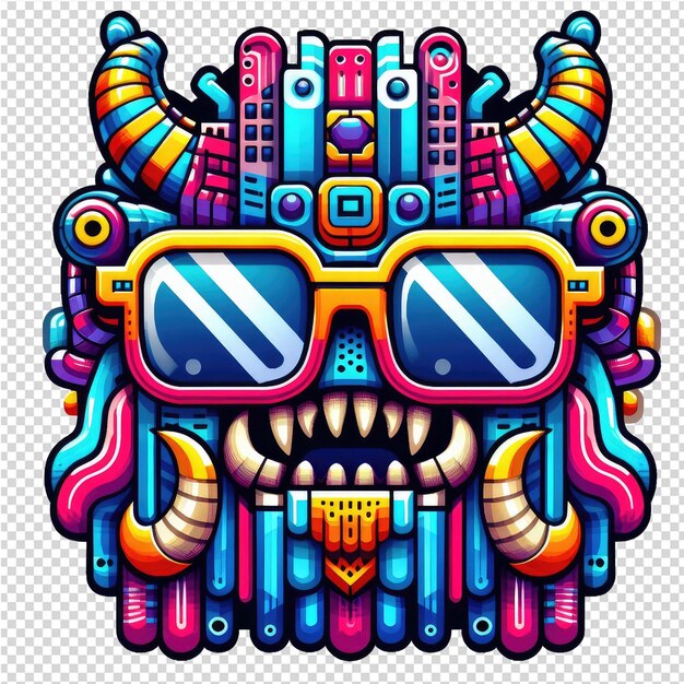 PSD kaleidoscopic monster design