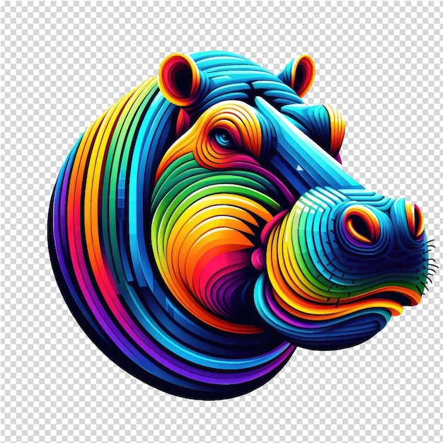 PSD kaleidoscopic wildlife design