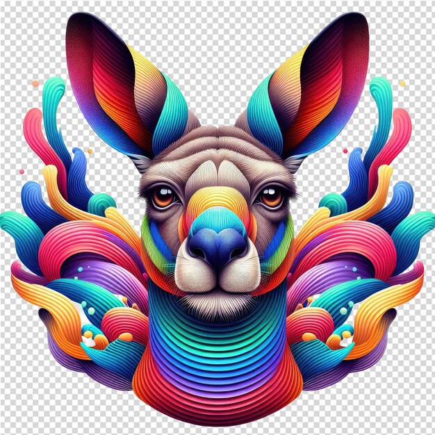 PSD kaleidoscopic wildlife design