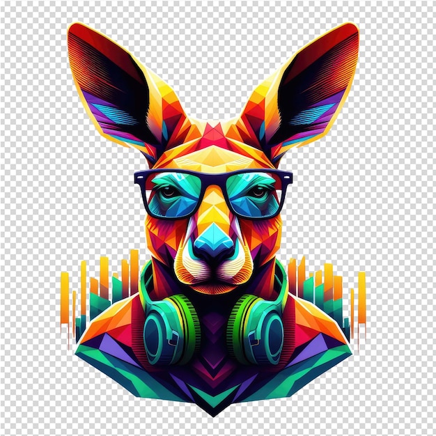 PSD kaleidoscopic wildlife design