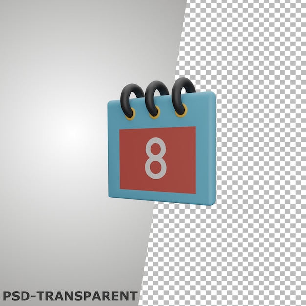 Kalender 3D-pictogram