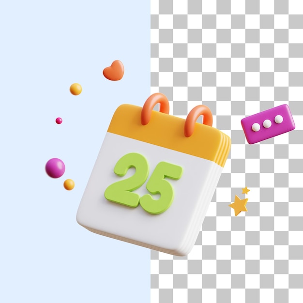 Kalender 3d-pictogram