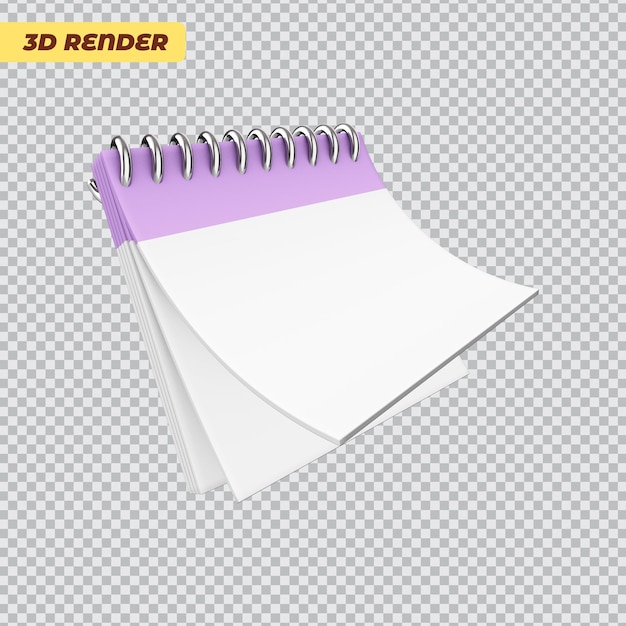 Kalender 3d render illustratie geïsoleerd