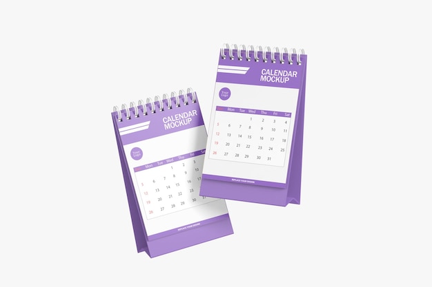 Kalender bureau mockup in 3d rendering