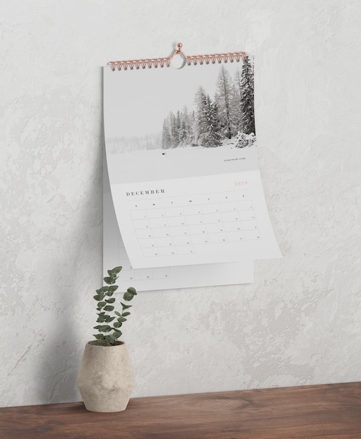 Kalender concept als boek spiraal link