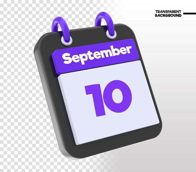 PSD kalender van purple 3d icoon