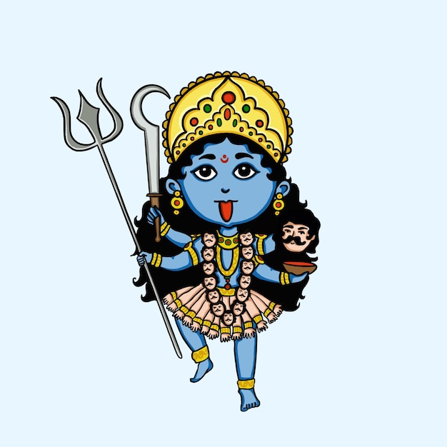 Kaligoddessillustratie Indiase