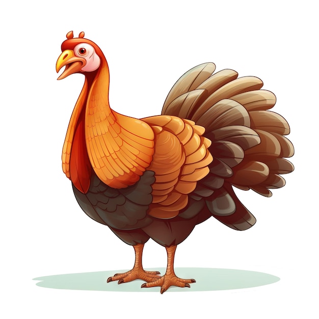 Kalkoen illustratie Thanksgiving dag ai gegenereerd kalkoen illustrasie