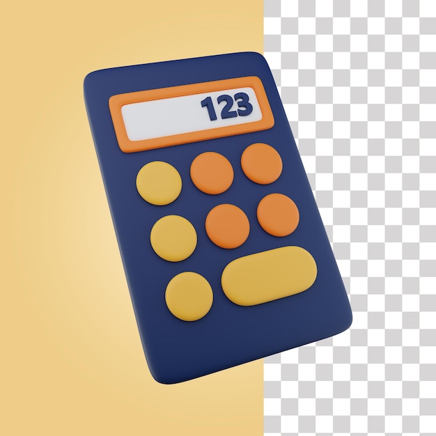 PSD kalkulator 3d ikona