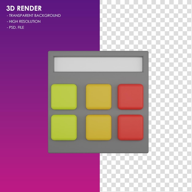 PSD kalkulator ikon 3d