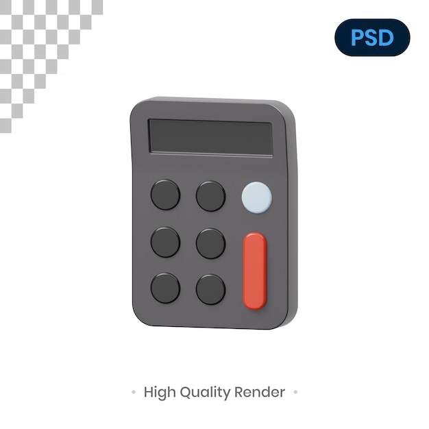 PSD kalkulator ikona 3d premium psd