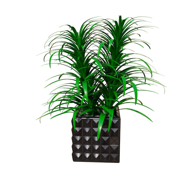 Kamerplanten 3D illustratie