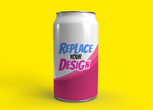 Kan frisdrank mockup realistisch