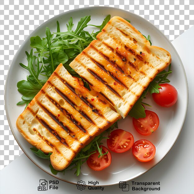 PSD kanapka z serem na talerzu na przezroczystym tle zawiera plik png
