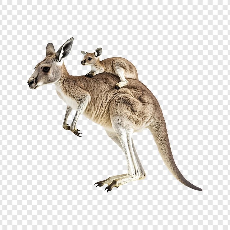 PSD kangaroo i joey macierzyńska więź w australijskiej pustyni