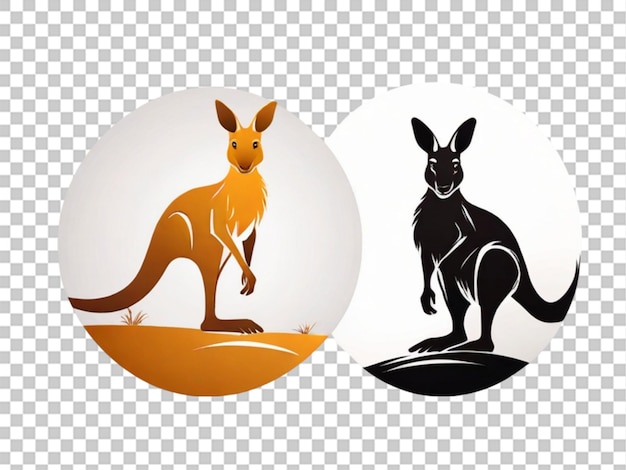 PSD kangaroo icon logo designs vector on transparent background