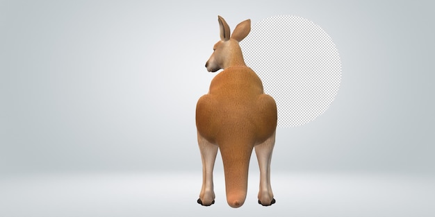 PSD kangaroo isolated on a transparent background