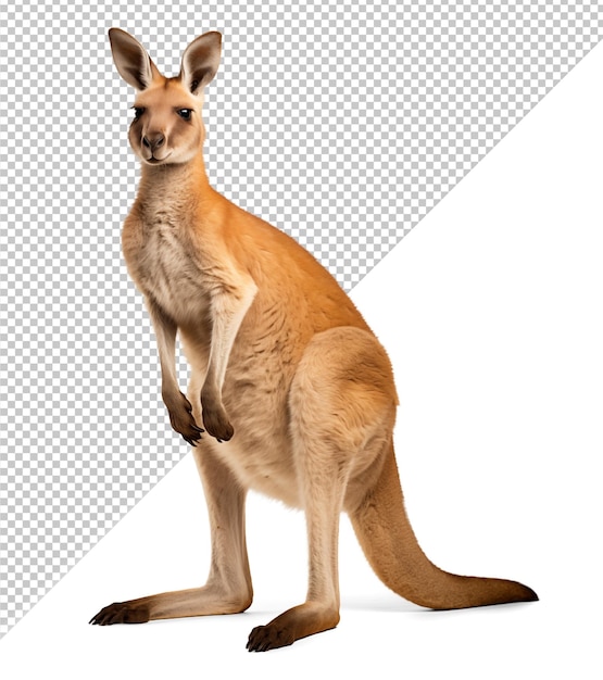 PSD kangaroo op een geïsoleerde achtergrond