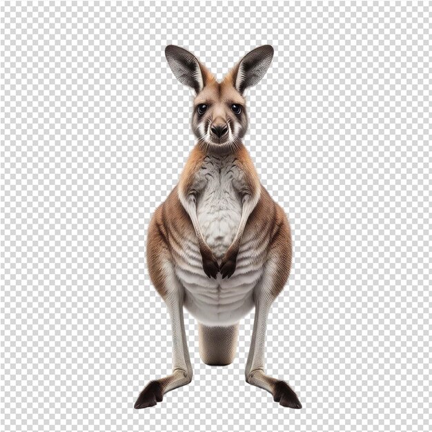 PSD a kangaroo with a black background that says kangaroo on it