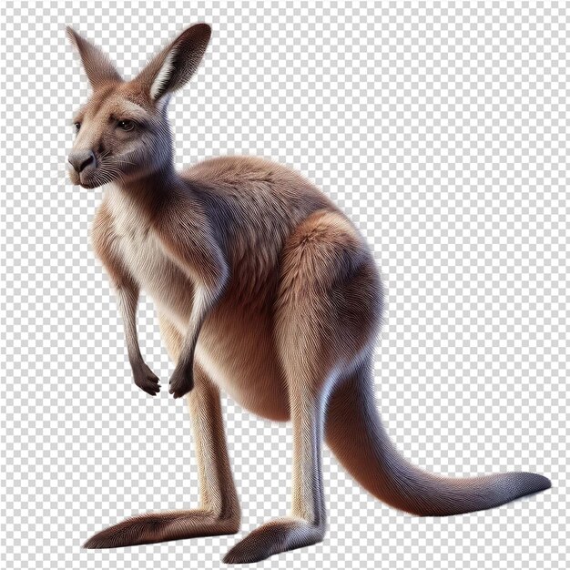 PSD a kangaroo with a kangaroo on its back