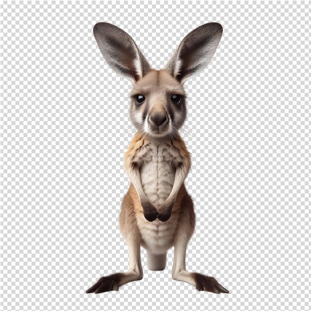 PSD a kangaroo with a tag on its ear