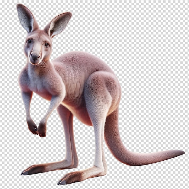 PSD kangur z białym tłem, na którym jest napisane kangur