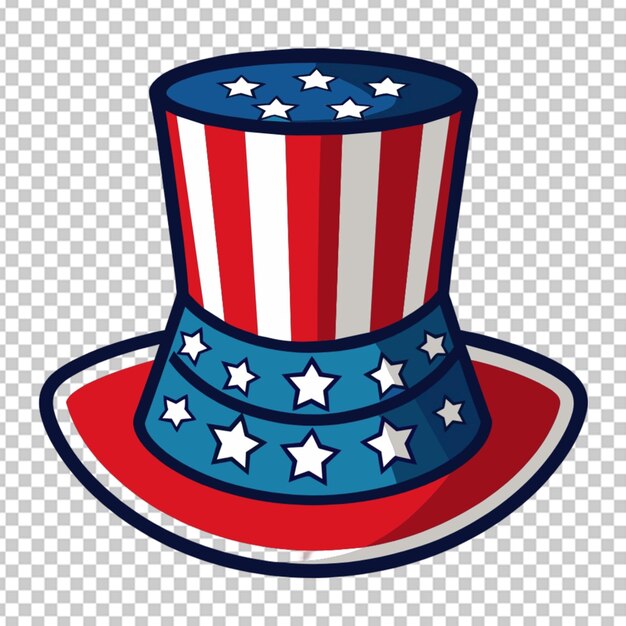 PSD kapelusz z amerykańską flagą dla nas narodowa uroczystość dnia lojalności
