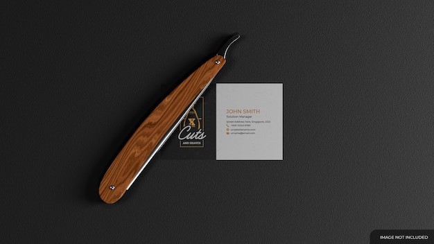 Kapper visitekaartje mockup met wblade