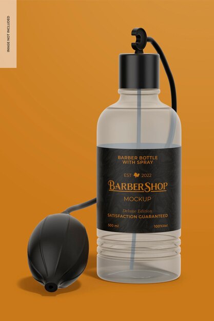 Kappersfles met spuitmodel vooraanzicht