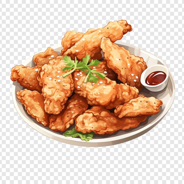 Karaage Odizolowane Na Przezroczystym Tle