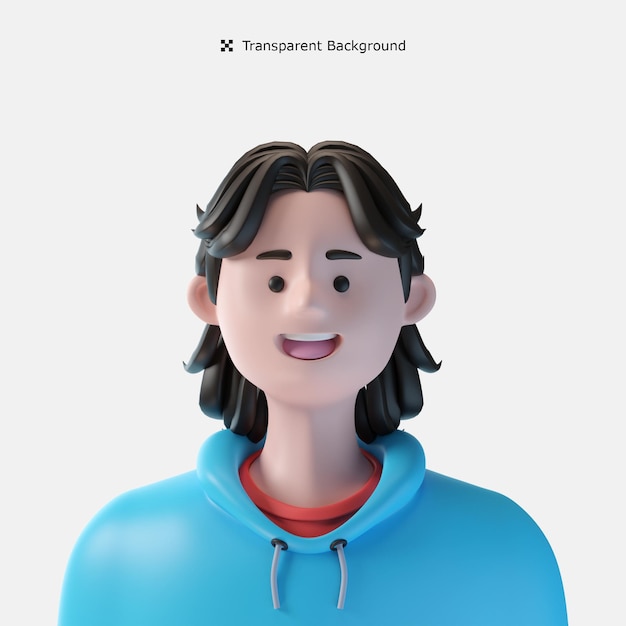 PSD karakter avatar 3d illustratie