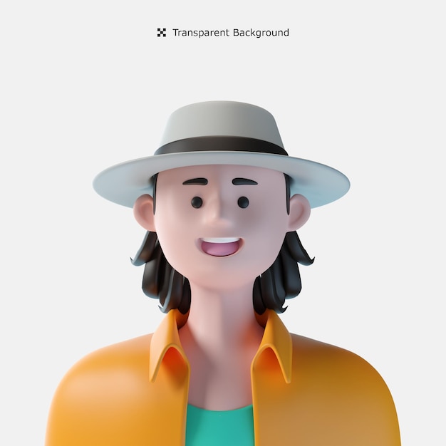 Karakter avatar 3d illustratie