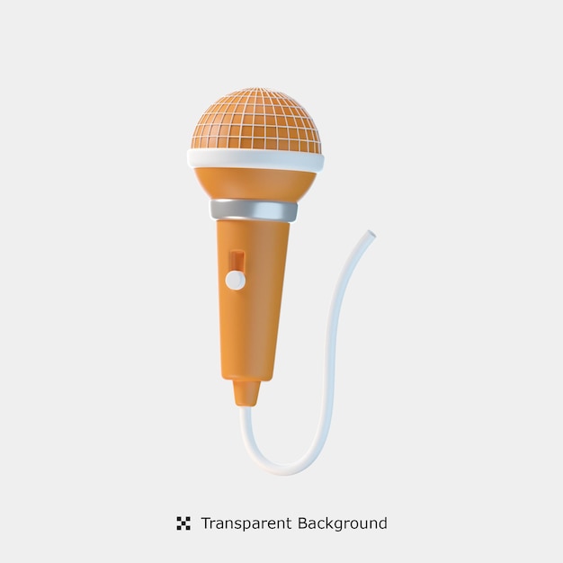 PSD illustrazione dell'icona 3d del karaoke