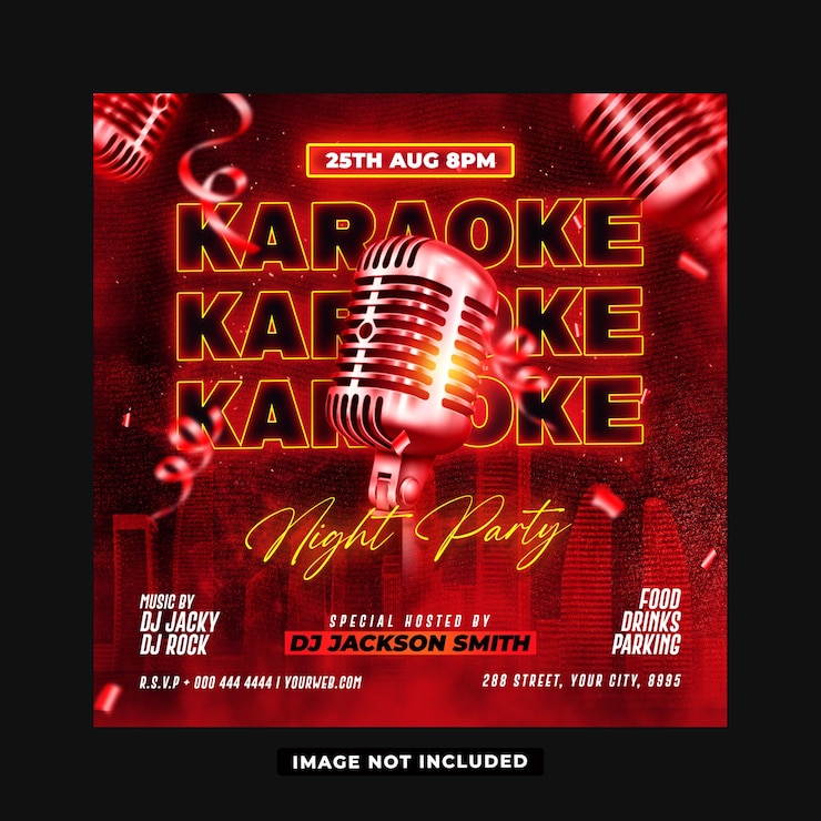 PSD karaoke flyer psd template designs