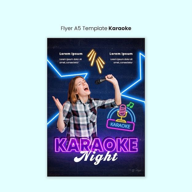 karaoke flyer template design